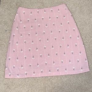 Brandy Melville Pink Floral Skirt